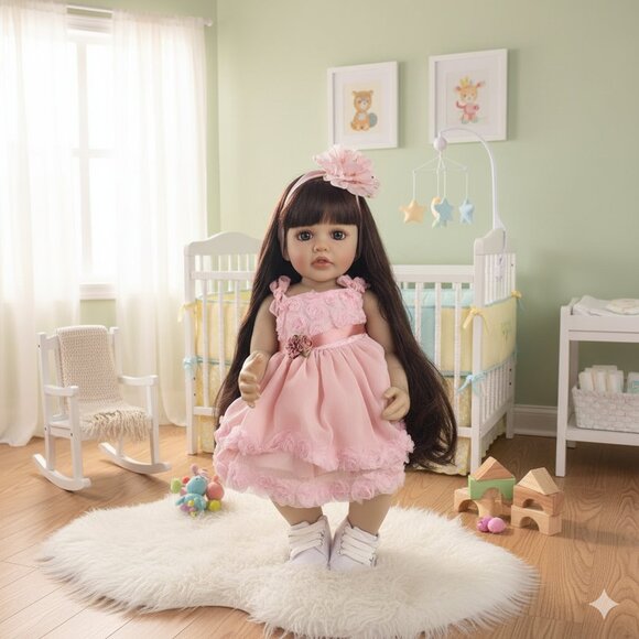 55 cm Babylistic Soft Silicone Vinyl Talking Reborn Doll very realistic - Picture 4 of 6